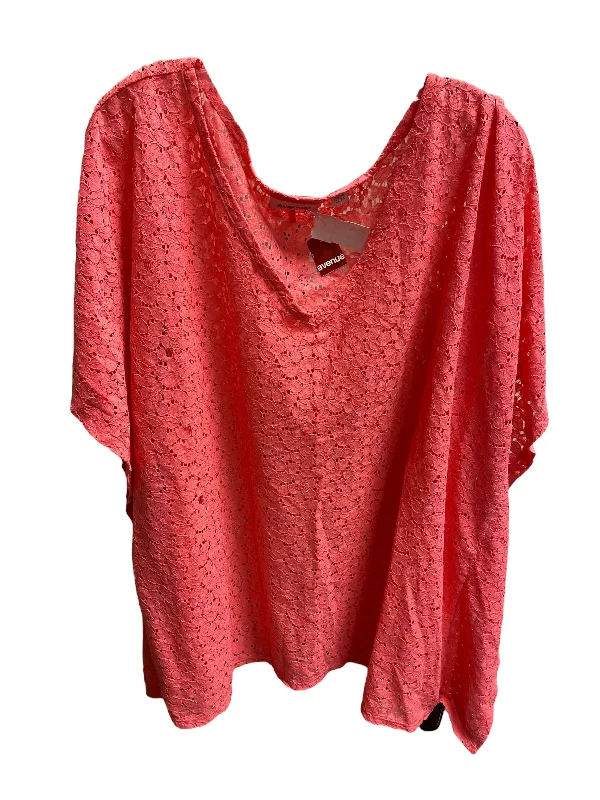 Coral Top Short Sleeve Avenue, Size 3x