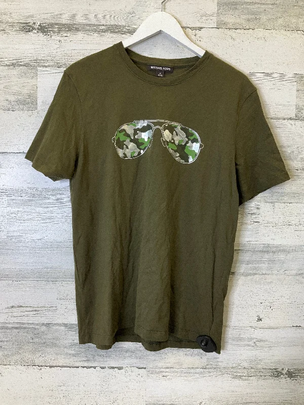 Green Top Short Sleeve Michael Kors, Size M