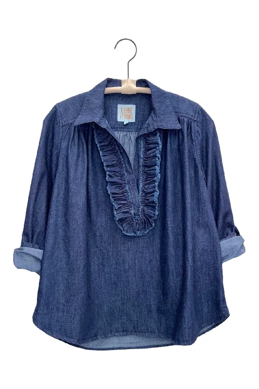 A Shirt Thing Celine Denim Top in Indigo