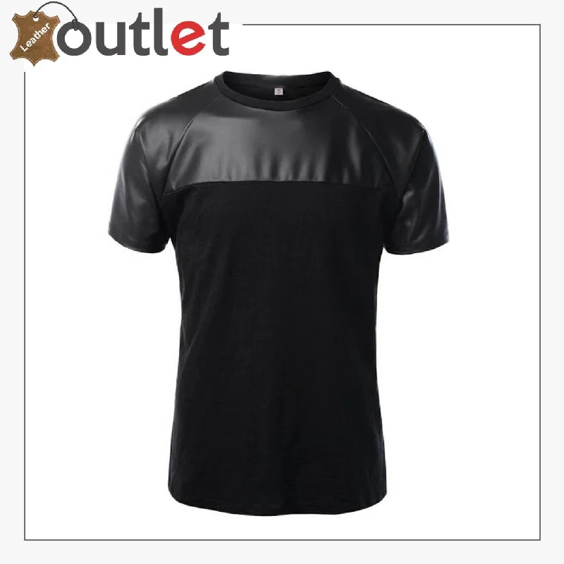 Mens Quality Leather Shirt with Cotton