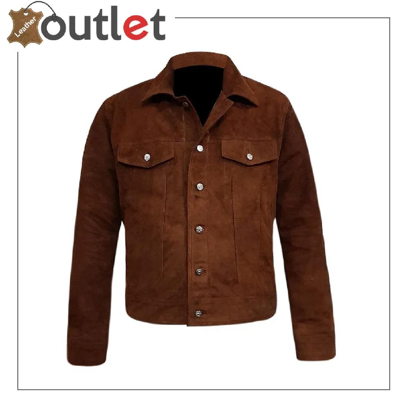 Men's Shirt Suede Leather Jacket