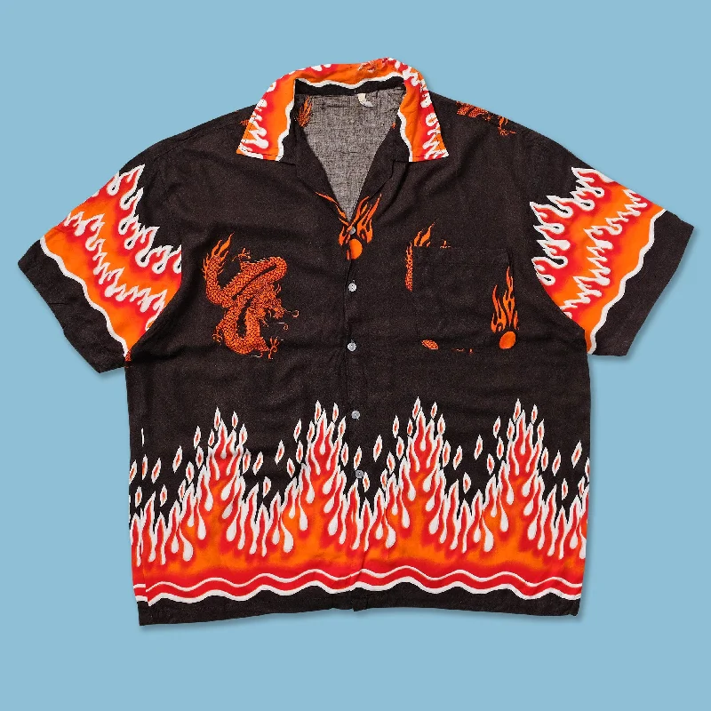 Y2K Flames Shirt XLarge