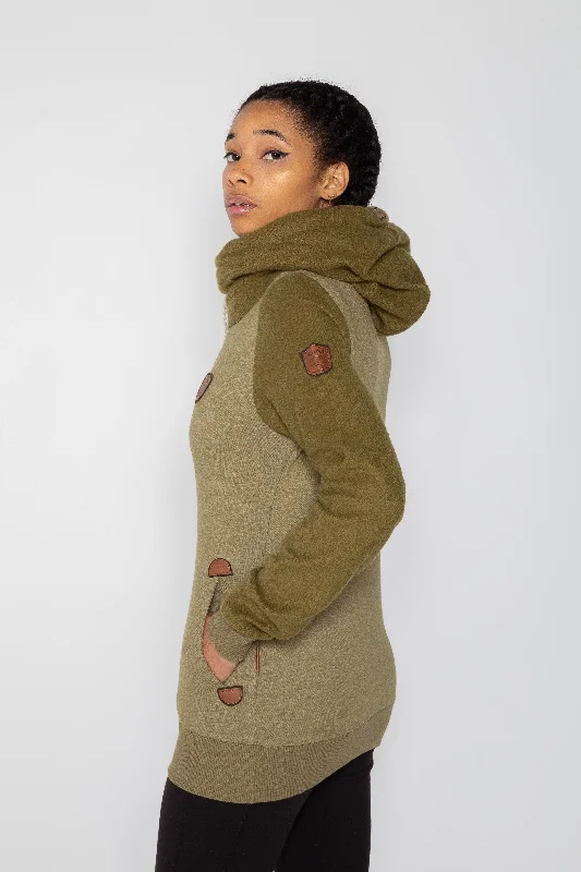 Artemis Reverse Olive Hoodie