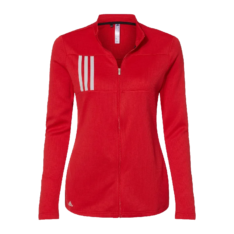 B2080W Ladies 3 Stripes Double Knit Full Zip Jacket