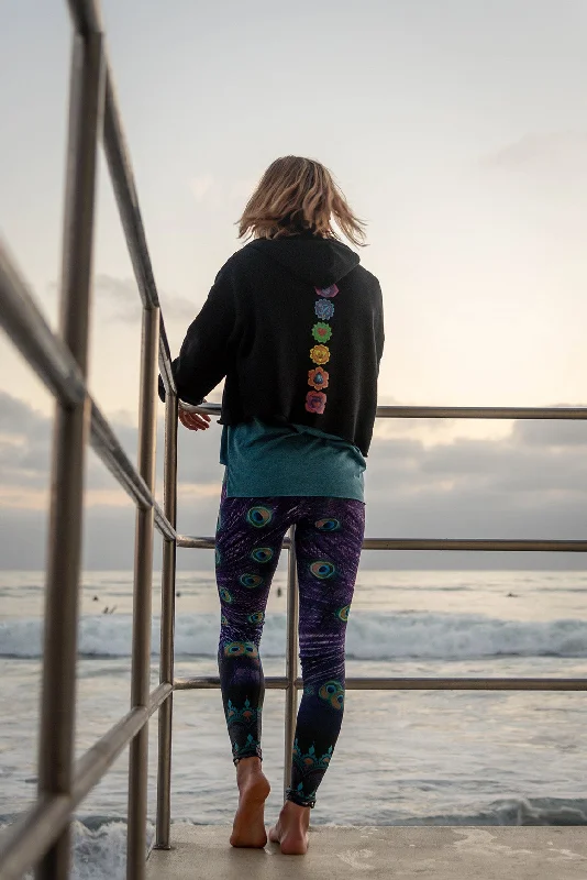 FULL CHAKRA BACK TERRY CLOTH CROP HOODIE