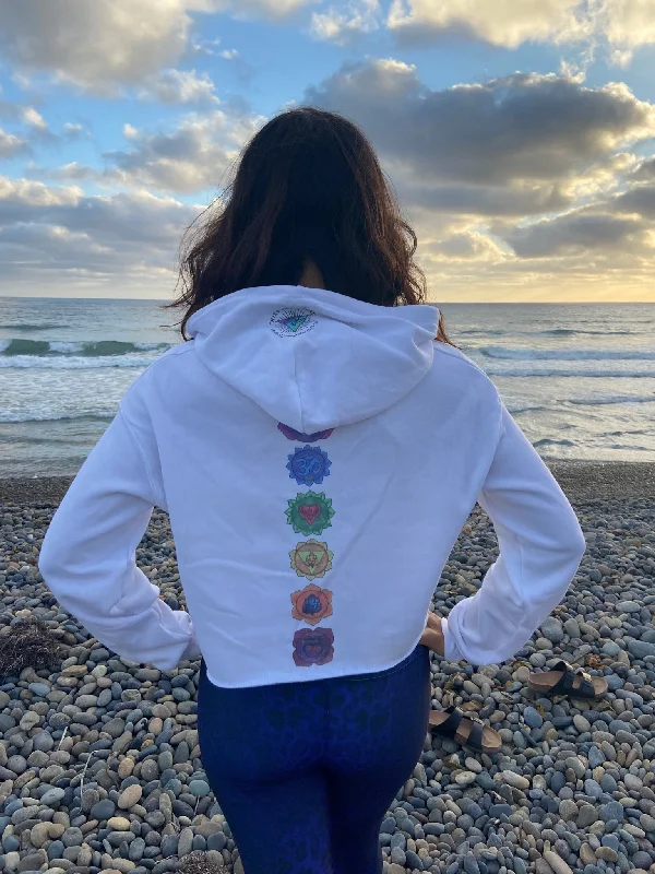 FULL CHAKRA BACK TERRY CLOTH CROP HOODIE