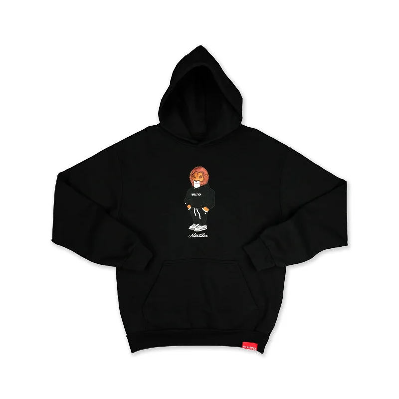 Marathon Lion (Embroidered) Hoodie - Black