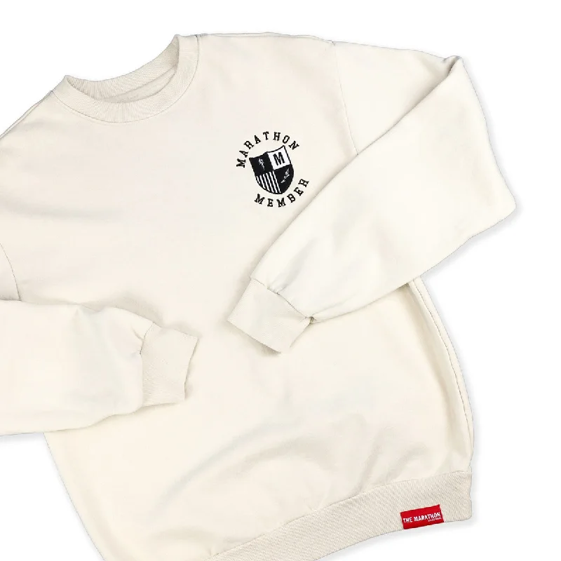 Marathon Members Crewneck Sweatshirt - Bone