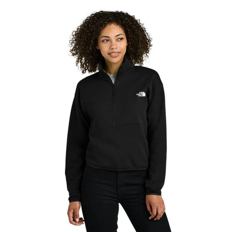 NEW STRAYER - The North Face® Women’s Double-Knit 1/2-Zip Fleece - TNF Black