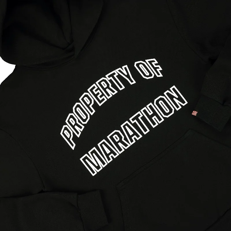 Property of Marathon Hoodie - Black/White