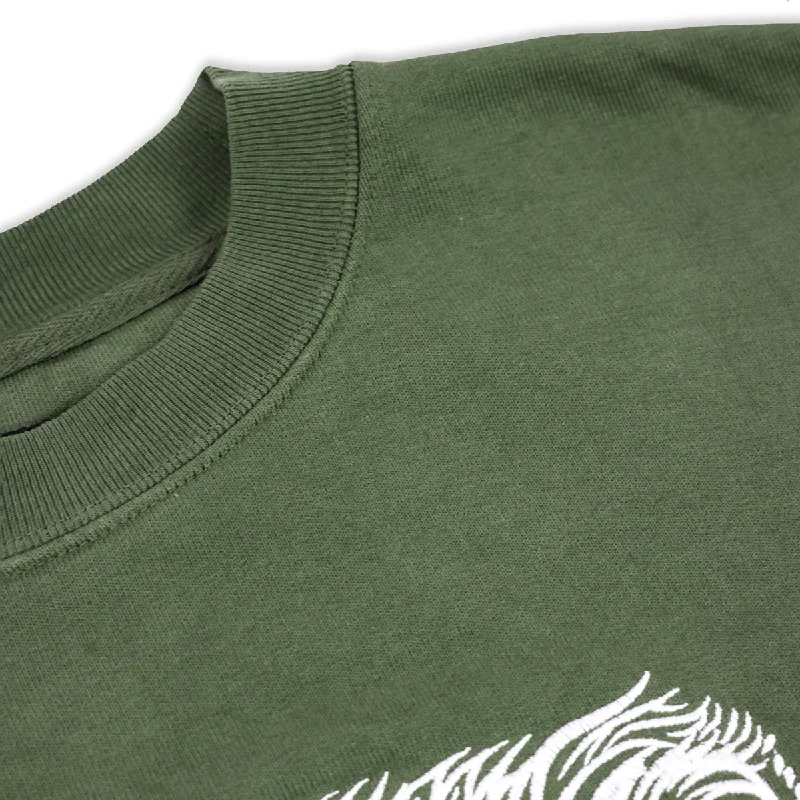 Respect Lion Crewneck - Olive