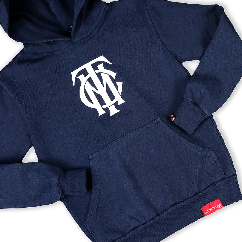 TMC Monogram Kid's Hoodie - Navy/White