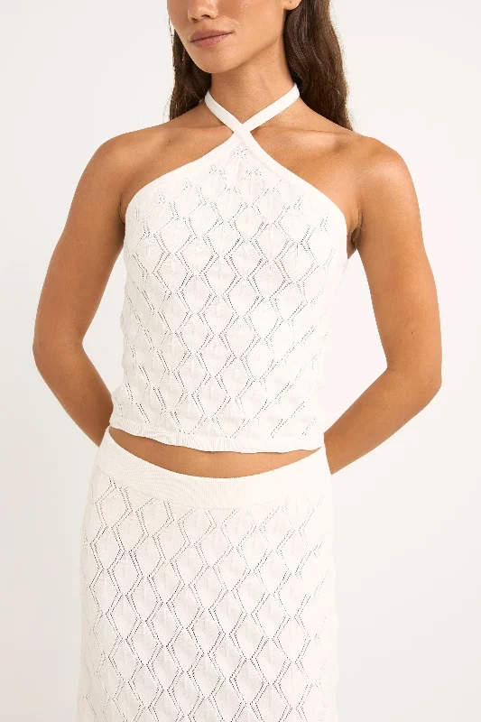 Daisy Knit Top Ivory