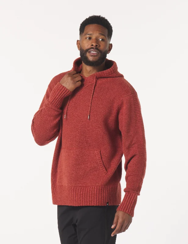 Knit Up Unisex Hoodie: Brick Red