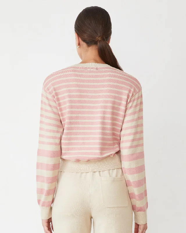 Lightknit Stripe V Neck