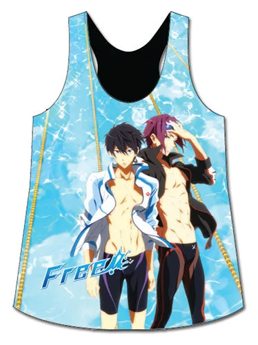 Haruka And Rin Posing Sun Anime Womens Tank