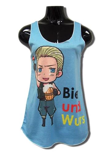 Beer And Sausage Anime Womens Tank