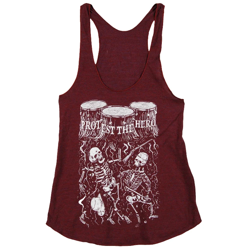 Skeleton Drums Womens Tank