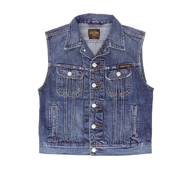 5 Pocket 12.4 oz Denim Ryder Vest - Macon Wash