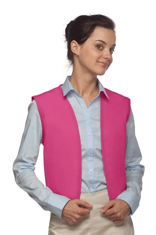 Hot Pink No Pocket Unisex Vest with No Buttons