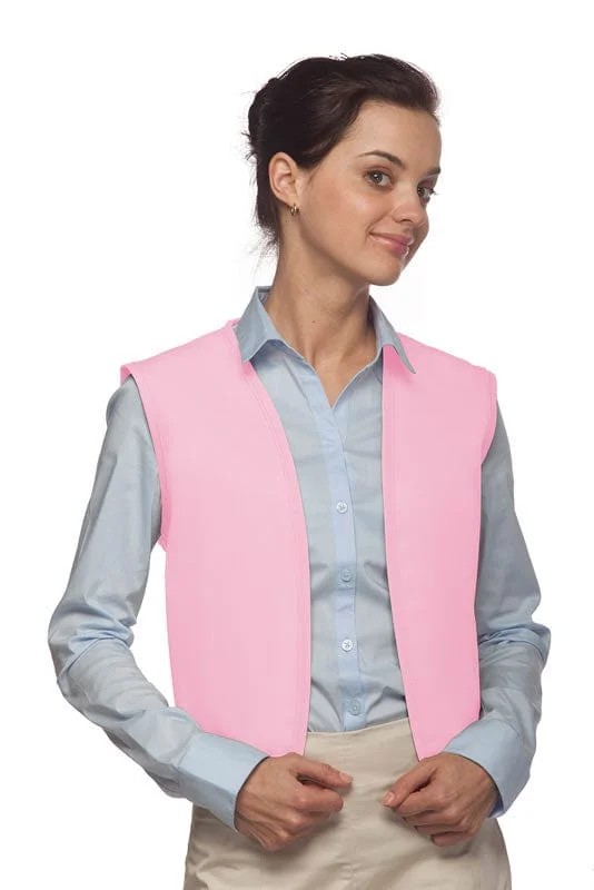 Pink No Pocket Unisex Vest with No Buttons