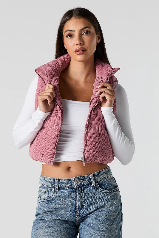 Corduroy Puffer Vest