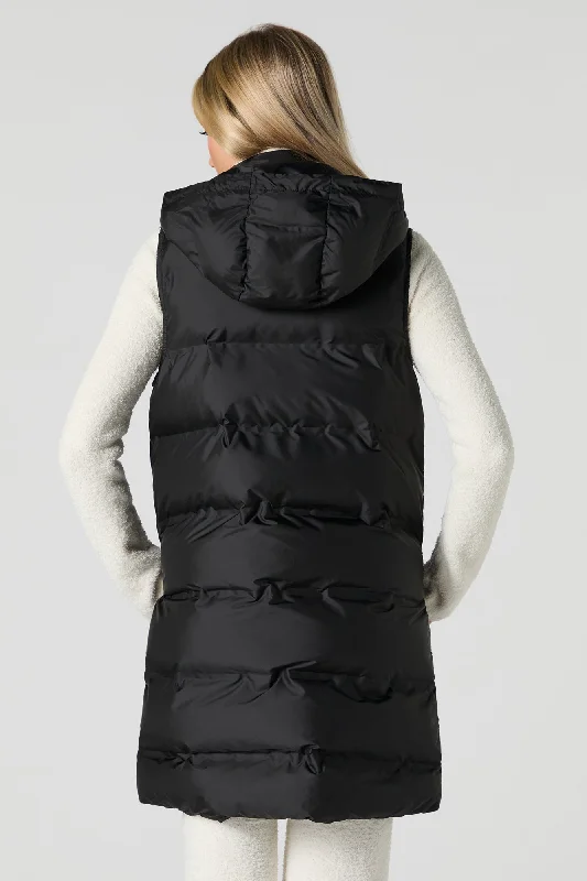 Nylon Longline Puffer Vest