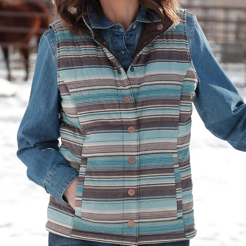 Cinch Women's Brown/Teal Reversible Vest