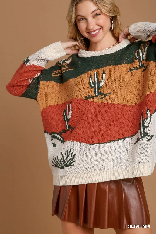 Cactus Pullover Sweater Top