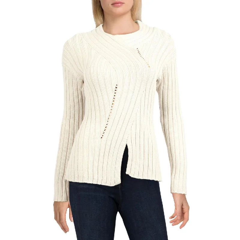 Cult Gaia Womens Noa Crewneck Drop Shoulder Pullover Sweater