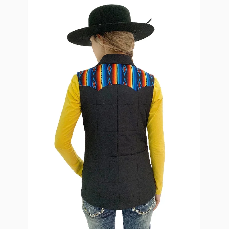 Panhandle Slim Women's Black Aztec Yoke Vest