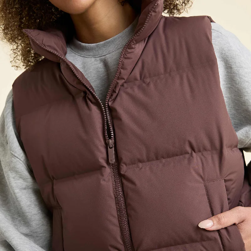 Puffer Vest | Coffee