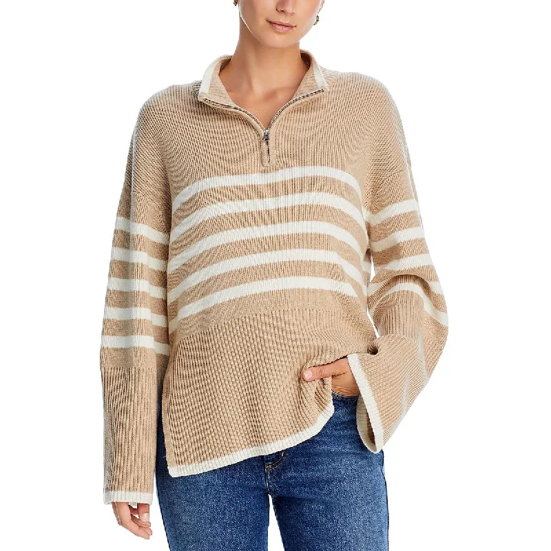 Rails Womens Tessa 1/4 Zip Striped Pullover Sweater