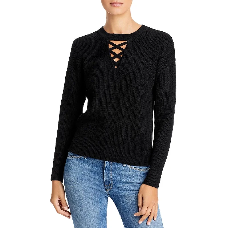 Single Thread Womens Criss Cross Knit Pullover Sweater