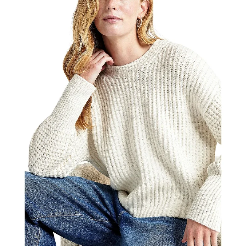 Splendid Womens Sarah Wool Blend Ribbed Knit Pullover Sweater