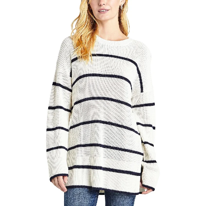 Splendid Womens Silk Blend Split Hem Pullover Sweater