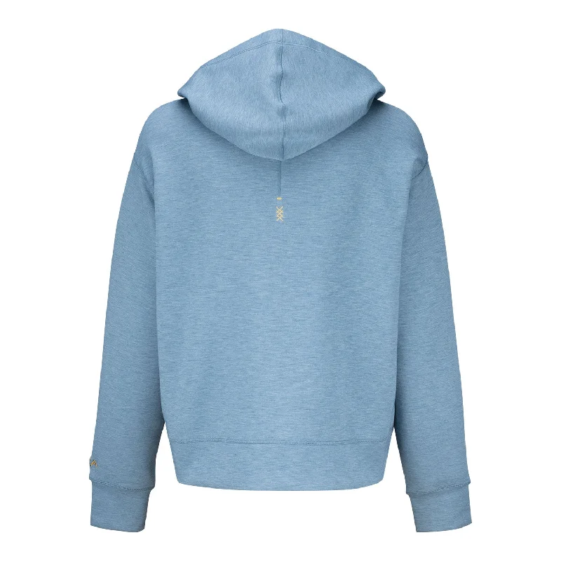 Rhone LPGA Full Zip Dream Cloud Hooded Sweatshirt in Blue Shadow