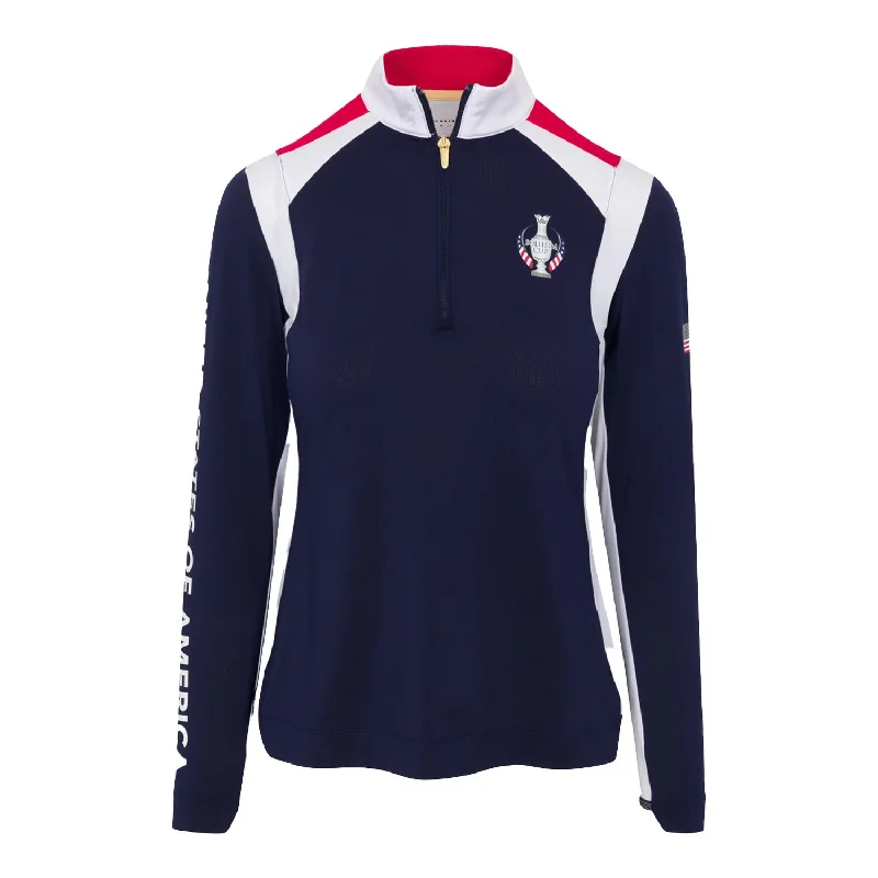 Dunning 2024 Solheim Cup U.S. Team Women's Quarter Zip Pullover in Night Sky