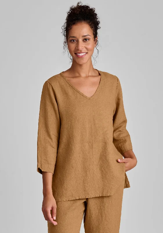 V Pullover - Linen Shirt