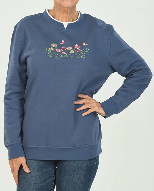 Speculation Missy Embroidered Fleece Pullover