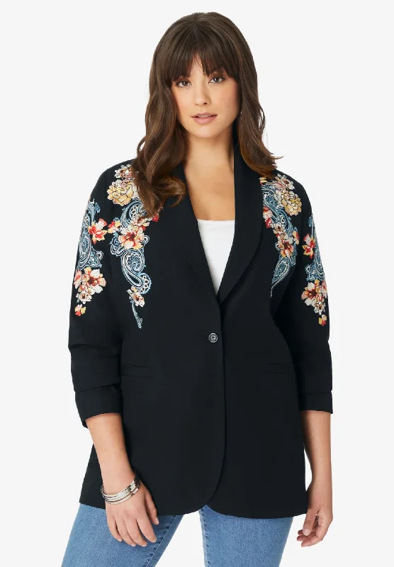 Embroidered Blazer