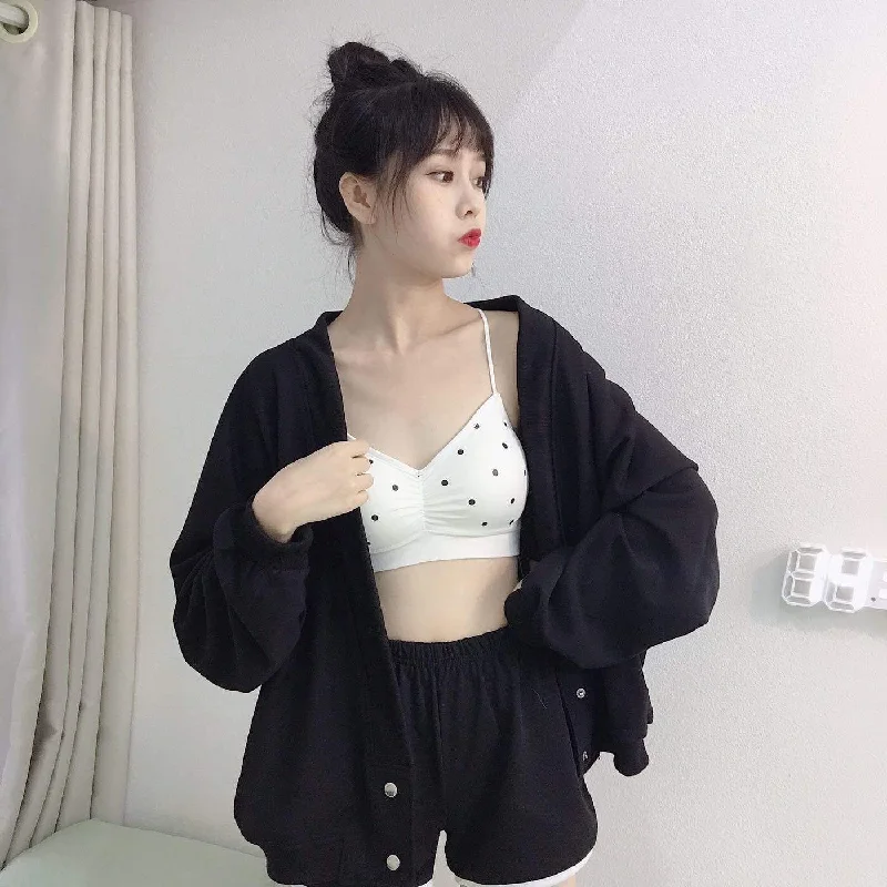 Kawaii Beauty Back Polka dot Crop Top