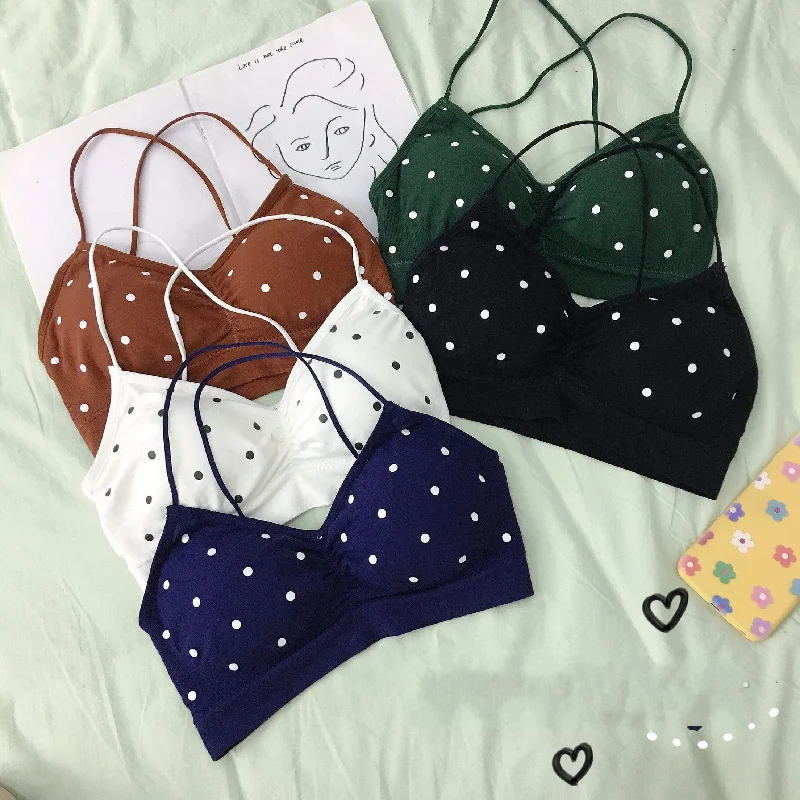 Kawaii Beauty Back Polka dot Crop Top