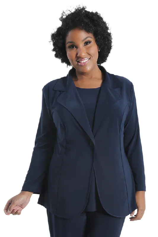 Vikki Vi Jersey Navy Blazer