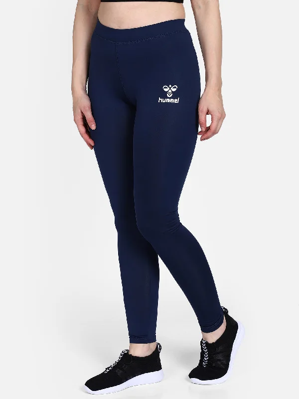 Sophia Women Polyester Blue Tight